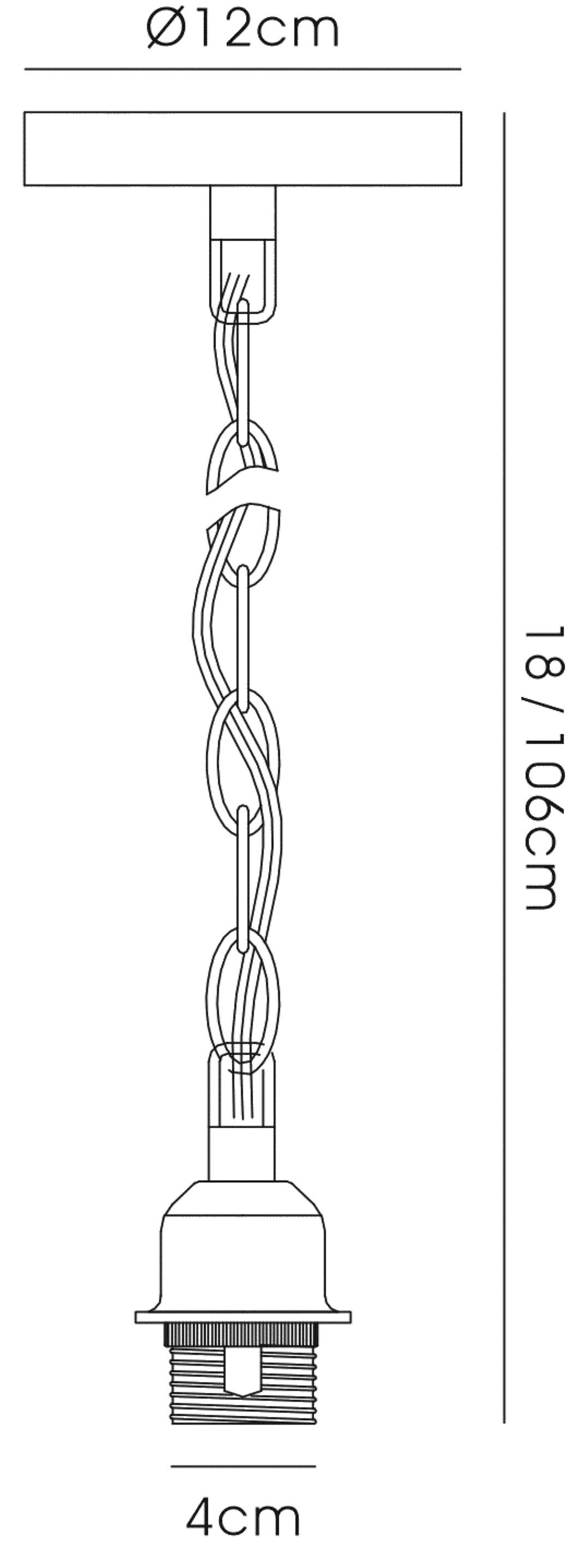 Kudo Polished Chrome Ceiling Lights Diyas Single Pendant